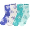 image:imageBambooMN Soft Warm Cozy Fuzzy Snowflake Socks Variety of Color OptionsAssortment 4e