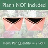 image:imageBambooMN Succulent Ceramic Pots  2 Pots  Gem Shape  Copper Color  482 Copper Gem Pots