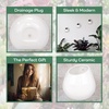 image:imageBambooMN Succulent Pots  3 WallMounted Planters  Tear Shape  White  33 DiameterWhite