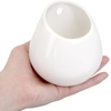 image:imageBambooMN Succulent Pots  3 WallMounted Planters  Tear Shape  White  33 DiameterWhite