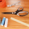 image:imageBambooMN Titanium Softgrip Scissors Set for Sewing Arts Crafts Office  1 Set of 3  Black wGrey Inlays3pc Black W Gray Inlays