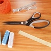 image:imageBambooMN Titanium Softgrip Scissors Set for Sewing Arts Crafts Office  1 Set of 3  Black wGrey Inlays3pc Black W Gray Inlays