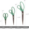 image:imageBambooMN Titanium Softgrip Scissors Set for Sewing Arts Crafts Office  1 Set of 3  Black wGrey Inlays3pc Mint W Light Green Inlays