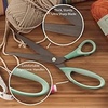 image:imageBambooMN Titanium Softgrip Scissors Set for Sewing Arts Crafts Office  1 Set of 3  Black wGrey Inlays3pc Mint W Light Green Inlays