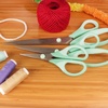 image:imageBambooMN Titanium Softgrip Scissors Set for Sewing Arts Crafts Office  1 Set of 3  Black wGrey Inlays3pc Mint W Light Green Inlays