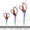 image:imageBambooMN Titanium Softgrip Scissors Set for Sewing Arts Crafts Office  1 Set of 3  Black wGrey Inlays3pc Purple W Orange Inlays