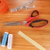 image:imageBambooMN Titanium Softgrip Scissors Set for Sewing Arts Crafts Office  1 Set of 3  Black wGrey Inlays3pc Red W Black Inlays