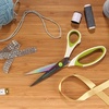 image:imageBambooMN Titanium Softgrip Scissors Set for Sewing Arts Crafts Office  1 Set of 3  Black wGrey Inlays3pc White W Green Inlays