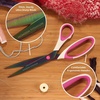 image:imageBambooMN Titanium Softgrip Scissors Set for Sewing Arts Crafts Office  1 Set of 3  Black wGrey Inlays3pc White W Pink Inlays