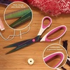 image:imageBambooMN Titanium Softgrip Scissors Set for Sewing Arts Crafts Office  1 Set of 3  Black wGrey Inlays3pc White W Pink Inlays