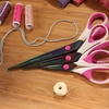 image:imageBambooMN Titanium Softgrip Scissors Set for Sewing Arts Crafts Office  1 Set of 3  Black wGrey Inlays3pc White W Pink Inlays
