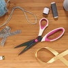 image:imageBambooMN Titanium Softgrip Scissors Set for Sewing Arts Crafts Office  1 Set of 3  Black wGrey Inlays3pc White W Pink Inlays