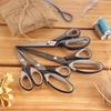 image:imageBambooMN Titanium Softgrip Scissors Set for Sewing Arts Crafts Office  1 Set of 3  Black wGrey Inlays4pc Black W Gray Inlays