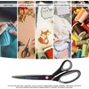 image:imageBambooMN Titanium Softgrip Scissors Set for Sewing Arts Crafts Office  1 Set of 3  Black wGrey Inlays4pc Black W Gray Inlays
