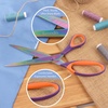 image:imageBambooMN Titanium Softgrip Scissors Set for Sewing Arts Crafts Office  1 Set of 3  Black wGrey Inlays4pc Purple W Orange Inlays