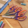 image:imageBambooMN Titanium Softgrip Scissors Set for Sewing Arts Crafts Office  1 Set of 3  Black wGrey Inlays4pc Purple W Orange Inlays