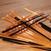image:imageBambooMN Triangular Prism End Plastic Picks Halloween Colors  35  Black Orange  200 Pieces1200