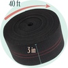 image:imageBambooMN TwoInch Latex Elasbelt Webbing for Chair Repair  40 Roll Black1
