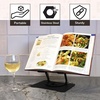 image:imageBambooMN Universal Bamboo Book Stand for Cookbooks Reading Cell Phone Art Sheet Music Tablet  Portable and Foldable with 5 Position Adjustable Tilt  1 UnitBlack