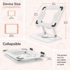 image:imageBambooMN Universal Bamboo Book Stand for Cookbooks Reading Cell Phone Art Sheet Music Tablet  Portable and Foldable with 5 Position Adjustable Tilt  1 UnitWhite