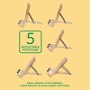 image:imageBambooMN Universal Bamboo Book Stand for Cookbooks Reading Cell Phone Art Sheet Music Tablet  Portable and Foldable with 5 Position Adjustable Tilt  1 UnitBamboo