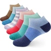 image:imageBambooMN Womens Aloe Infused Fuzzy Nylon Moisturizing Spa Socks  Asst G  Size 48  6 PairsAsst G 6 Pairs