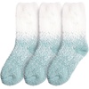 image:imageBambooMN Womens Fuzzy Colorful Socks  3 Pair Packs01 Fair Skies
