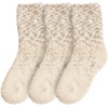 image:imageBambooMN Womens Fuzzy Colorful Socks  3 Pair Packs03 Moonbeam