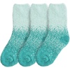 image:imageBambooMN Womens Fuzzy Colorful Socks  3 Pair Packs10 Sea Spray