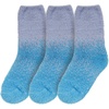 image:imageBambooMN Womens Fuzzy Colorful Socks  3 Pair Packs12 Sailing Blue