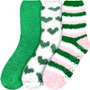 image:imageBambooMN Womens Fuzzy Colorful Socks  3 Pair PacksAssortment Ee