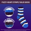 image:imageBambooMN Womens Fuzzy Colorful Socks  3 Pair PacksG1