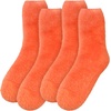 image:imageBambooMN Womens Fuzzy Soft Colored SocksBright Orange