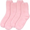 image:imageBambooMN Womens Fuzzy Soft Colored SocksPink