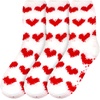 image:imageBambooMN Womens Heart and Stripe Soft Warm Microfiber Fuzzy NonSlip Grips Socks  3 Pair Value PackA2