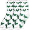 image:imageBambooMN Womens Heart and Stripe Soft Warm Microfiber Fuzzy NonSlip Grips Socks  3 Pair Value PackE2