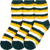 image:imageBambooMN Womens Heart and Stripe Soft Warm Microfiber Fuzzy NonSlip Grips Socks  3 Pair Value PackG3