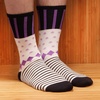 image:imageBambooMN Womens Rayon from Bamboo Fiber Colorful Polka Dot Stripe SocksAssortment 3d
