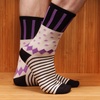 image:imageBambooMN Womens Rayon from Bamboo Fiber Colorful Polka Dot Stripe SocksBlack
