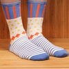 image:imageBambooMN Womens Rayon from Bamboo Fiber Colorful Polka Dot Stripe SocksBlue
