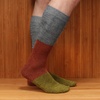 image:imageBambooMN Womens Rayon from Bamboo Fiber Colorful Polka Dot Stripe SocksBlue Red Green