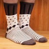 image:imageBambooMN Womens Rayon from Bamboo Fiber Colorful Polka Dot Stripe SocksGrey