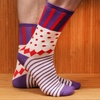 image:imageBambooMN Womens Rayon from Bamboo Fiber Colorful Polka Dot Stripe SocksPurple