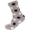 image:imageBambooMN Womens Soft and Cozy Fuzzy Crew Socks 4 Pairs02 Black Grey