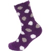 image:imageBambooMN Womens Soft and Cozy Fuzzy Crew Socks 4 Pairs03 Purple Grey