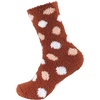 image:imageBambooMN Womens Soft and Cozy Fuzzy Crew Socks 4 Pairs04 Brown Pink