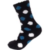 image:imageBambooMN Womens Soft and Cozy Fuzzy Crew Socks 4 Pairs05 Black Blue
