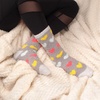 image:imageBambooMN Womens Soft and Cozy Fuzzy Crew Socks 4 Pairs11 Hearts Grey