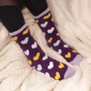 image:imageBambooMN Womens Soft and Cozy Fuzzy Crew Socks 4 Pairs13 Hearts Purple
