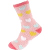 image:imageBambooMN Womens Soft and Cozy Fuzzy Crew Socks 4 Pairs14 Hearts Pink